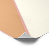 Midden-eeuwse Abstracte driehoeken - Koraal, beige Poster (Hoek)