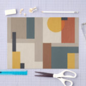 Midden Eeuwse Abstracte Geometrische Harmonie Tissuepapier (Craft)