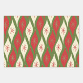 Midden-eeuwse Abstracte kerstversieringen Inpakpapier Vel (Voorkant 3)