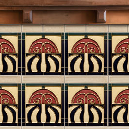 Midden-eeuwse Abstracte kunst- en ambachtsbeweging Tegeltje