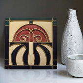 Midden-eeuwse Abstracte kunst- en ambachtsbeweging Tegeltje