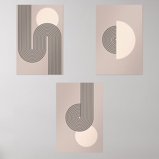 Midden-eeuwse Abstracte Muurkunst Sets (Voorkant)