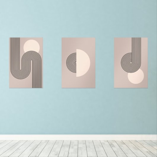 Midden-eeuwse Abstracte Muurkunst Sets (Houten vloer)