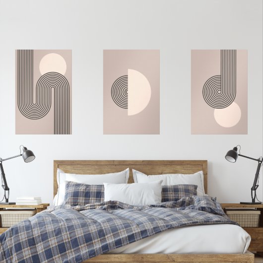 Midden-eeuwse Abstracte Muurkunst Sets (Slaapkamer)