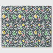 Midden-eeuwse abstracte stijl modern architectuuro cadeaupapier (Vlak)