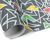 Midden-eeuwse abstracte stijl modern architectuuro cadeaupapier (Rol Hoek)