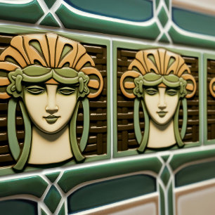 Midden-eeuwse Abstracte symmetrie kunstambachten B Tegeltje