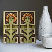 Midden-eeuwse Abstracte symmetrie kunstambachten B Tegeltje