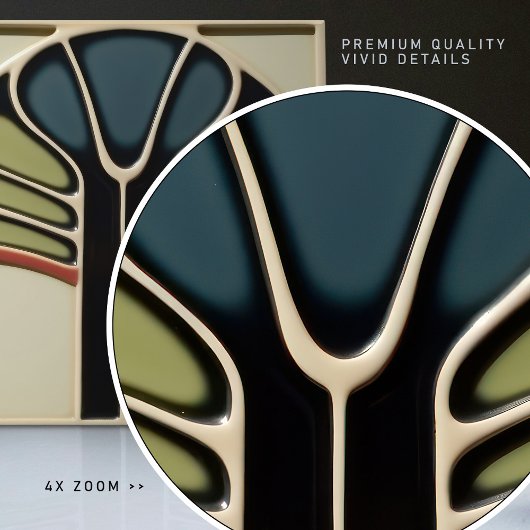 Midden-eeuwse Abstracte symmetrie kunstambachten Tegeltje