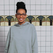 Midden-eeuwse Abstracte symmetrie kunstambachten Tegeltje