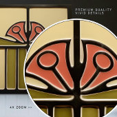 Midden-eeuwse Abstracte Tulpen Arts Crafts Movemen Tegeltje