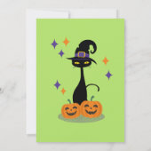 Midden-eeuwse Atomaire Halloween Kat Kaart (Achterkant)