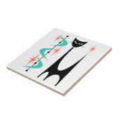 Midden-eeuwse atoomcentrale met Aqua Boomerangs Ti Tegeltje (Zijkant)