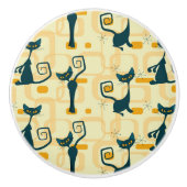 Midden-eeuwse atoomKat Drawer Knobs Keramische Knop (Voorkant)