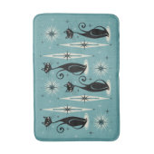 Midden-eeuwse atoomkatten met gemiddelde retro op badmat (Voorkant Verticaal)