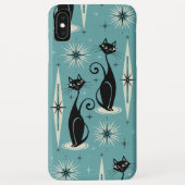Midden-eeuwse atoomkatten met gemiddelde retro op  Case-Mate iPhone case (Achterkant)