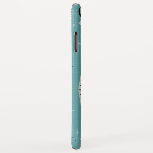 Midden-eeuwse atoomkatten met gemiddelde retro op  Case-Mate iPhone case (Achterkant/rechts)