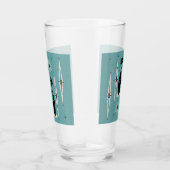 Midden-eeuwse atoomkatten met gemiddelde retro op  glas (Rechts)