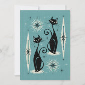 Midden-eeuwse atoomkatten met gemiddelde retro op kaart (Voorkant)