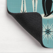 Midden-eeuwse atoomkatten met gemiddelde retro op muismat (Hoek)