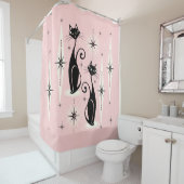 Midden-eeuwse atoomkatten met middelhoge temperatu douchegordijn (In situ)