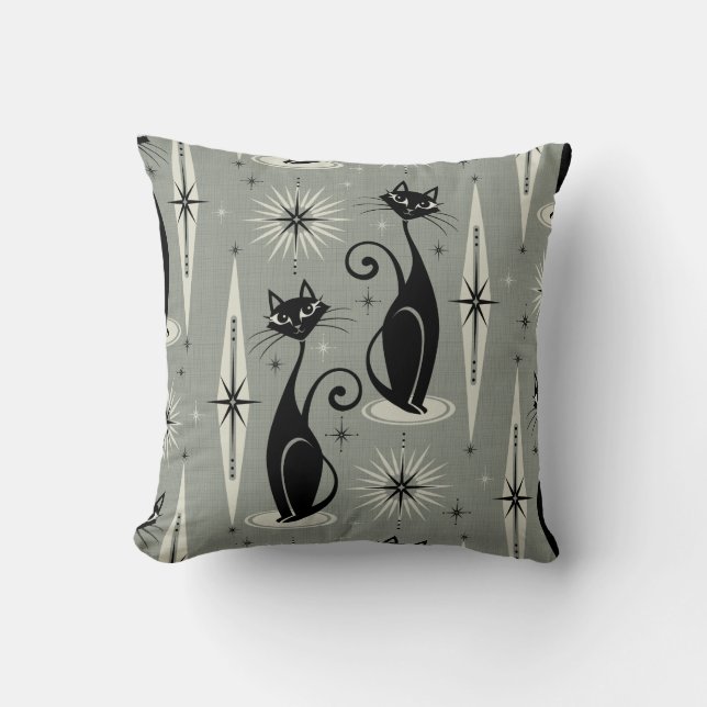 Midden-eeuwse atoomkatten met middelhoge temperatu kussen (Voorkant)