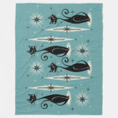 Midden-eeuwse atoomkatten met middelmatige teruglo fleece deken (Voorkant)