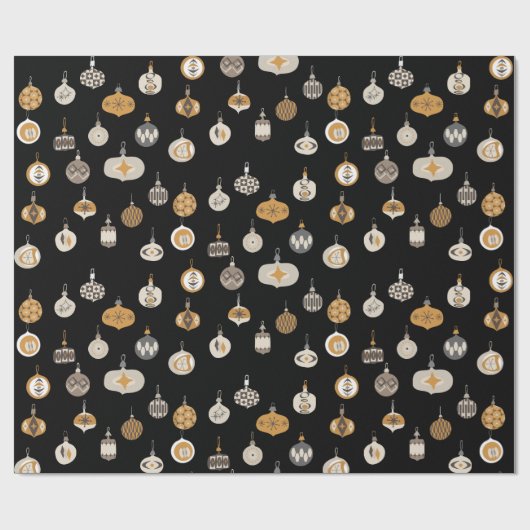 Midden-Eeuwse  Atoomkerstversiering Cadeaupapier (Vlak)