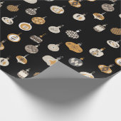 Midden-Eeuwse Atoomkerstversiering Cadeaupapier (Hoek)