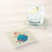 Midden-eeuwse atoomleeftijd Abstract 17 Glazen Onderzetter (Schuin)