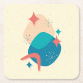 Midden-eeuwse atoomleeftijd Abstract 17 Kartonnen Onderzetters (Voorkant)