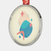 Midden-eeuwse atoomleeftijd Abstract 17 Metalen Ornament (Links)