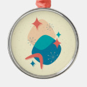 Midden-eeuwse atoomleeftijd Abstract 17 Metalen Ornament (Voorkant)