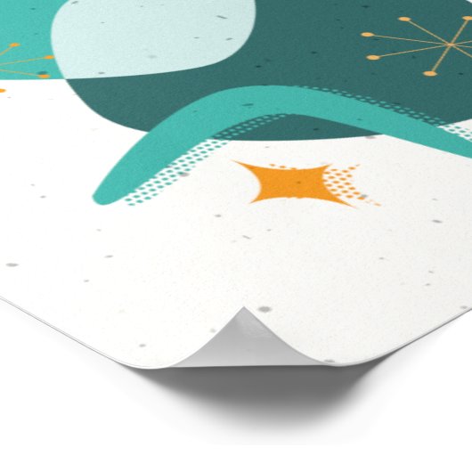 Midden-eeuwse atoomleeftijd Abstract 17 Poster (Hoek)