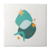 Midden-eeuwse atoomleeftijd Abstract 17 Sierkussen Tegeltje (Voorkant)