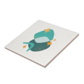 Midden-eeuwse atoomleeftijd Abstract 17 Sierkussen Tegeltje (Zijkant)