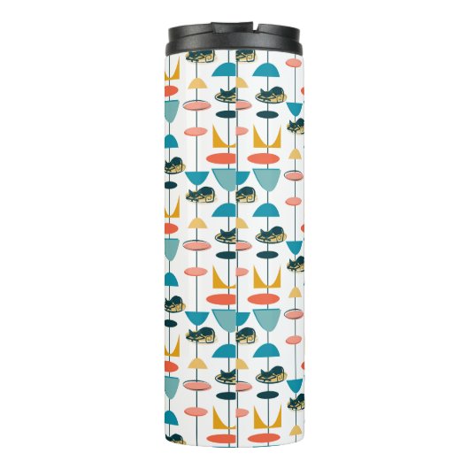 Midden-eeuwse atoompatroon Kat Thermosbeker (Achterkant)