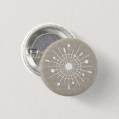 Midden-eeuwse atoomsnowflake kerstMOD-Button Ronde Button 3,2 Cm (Voorkant /achterkant)