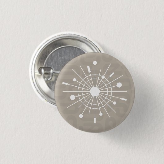 Midden-eeuwse atoomsnowflake kerstMOD-Button Ronde Button 3,2 Cm (Voorkant /achterkant)