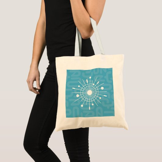 Midden-eeuwse atoomspoutnik Snowflake kerst Tote Bag (Voorkant (product))