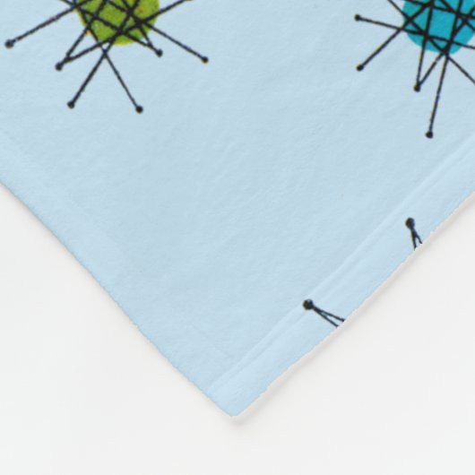 Midden-eeuwse atoomsterrenexplosie fleece deken (Hoek)