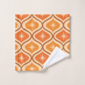 Midden-eeuwse atoomuitbarstingen op Oranje Ogee Bad Handdoek (Wasdoekje)