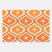 Midden-eeuwse atoomuitbarstingen op Oranje Ogee Inpakpapier Vel (Voorkant 2)