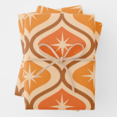 Midden-eeuwse atoomuitbarstingen op Oranje Ogee Inpakpapier Vel (In situ)