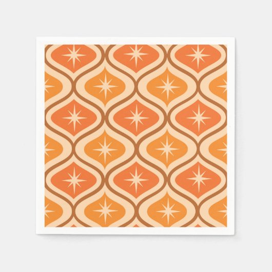 Midden-eeuwse atoomuitbarstingen op Oranje Ogee Servet (Voorkant)