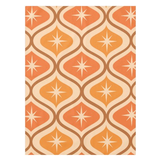 Midden-eeuwse atoomuitbarstingen op Oranje Ogee Tafelkleed (Voorkant)