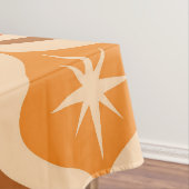 Midden-eeuwse atoomuitbarstingen op Oranje Ogee Tafelkleed (Voorbeeld)