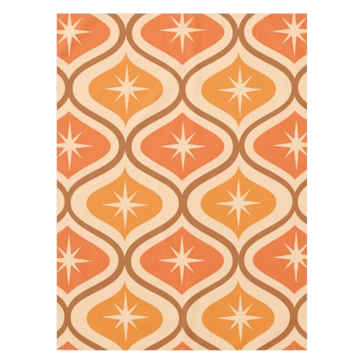 Midden-eeuwse atoomuitbarstingen op Oranje Ogee Tafelkleed (Voorkant)