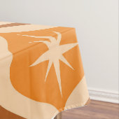 Midden-eeuwse atoomuitbarstingen op Oranje Ogee Tafelkleed (Voorbeeld)