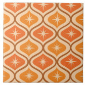 Midden-eeuwse atoomuitbarstingen op Oranje Ogee Tegeltje (Voorkant)